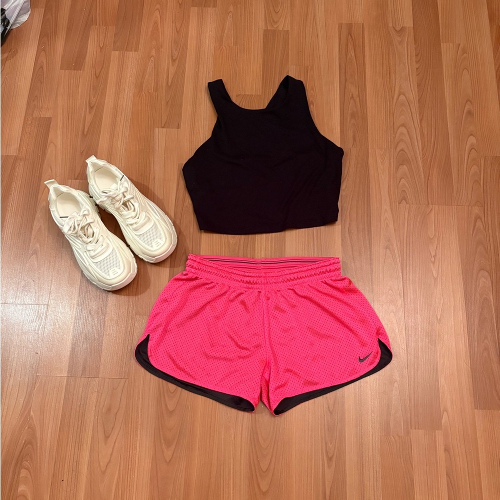 Nike hot pink mesh dri-fit shorts size S